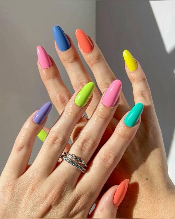 nail trơn nhiều màu