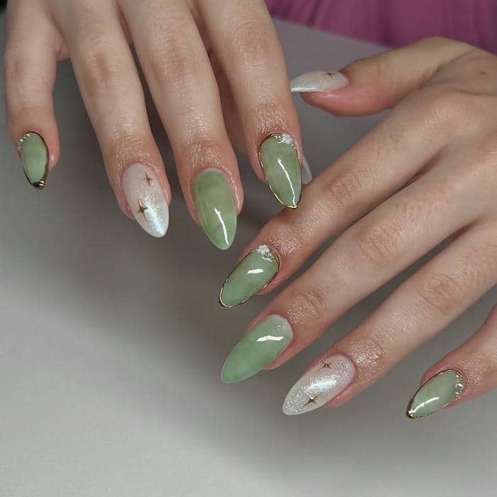 nail vân đá