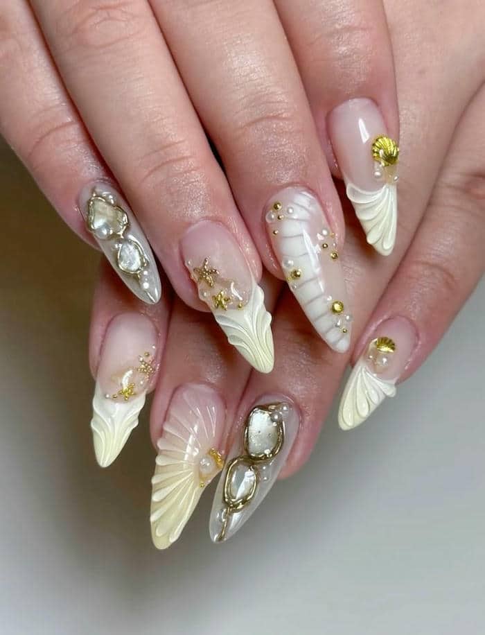 nail vàng trắng