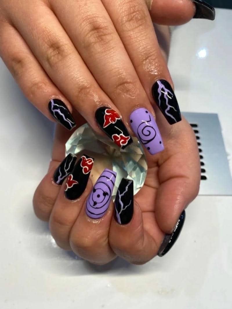 nail vẽ anime ngầu