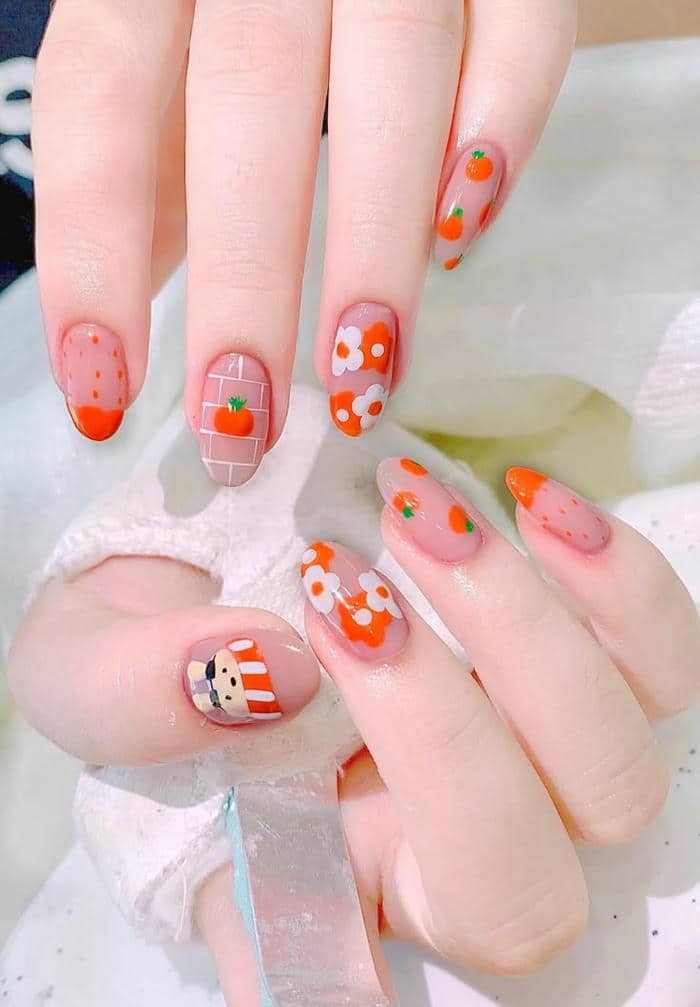 nail vẽ cute