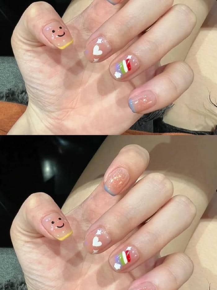 nail vẽ đơn giản nhẹ nhàng