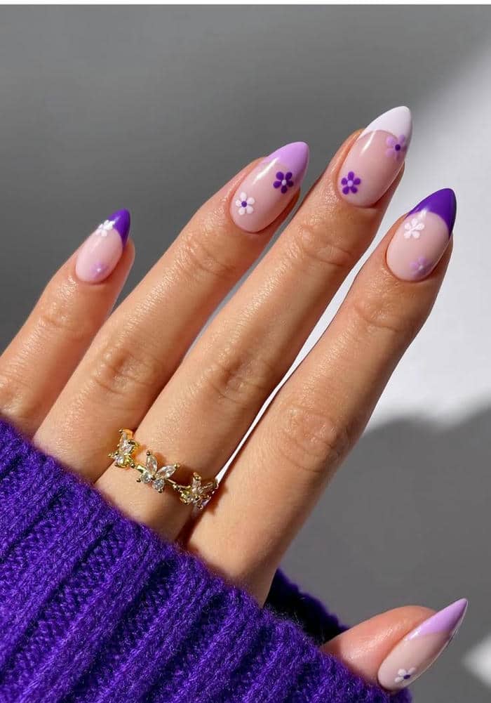 nail vẽ hoa nhẹ nhàng