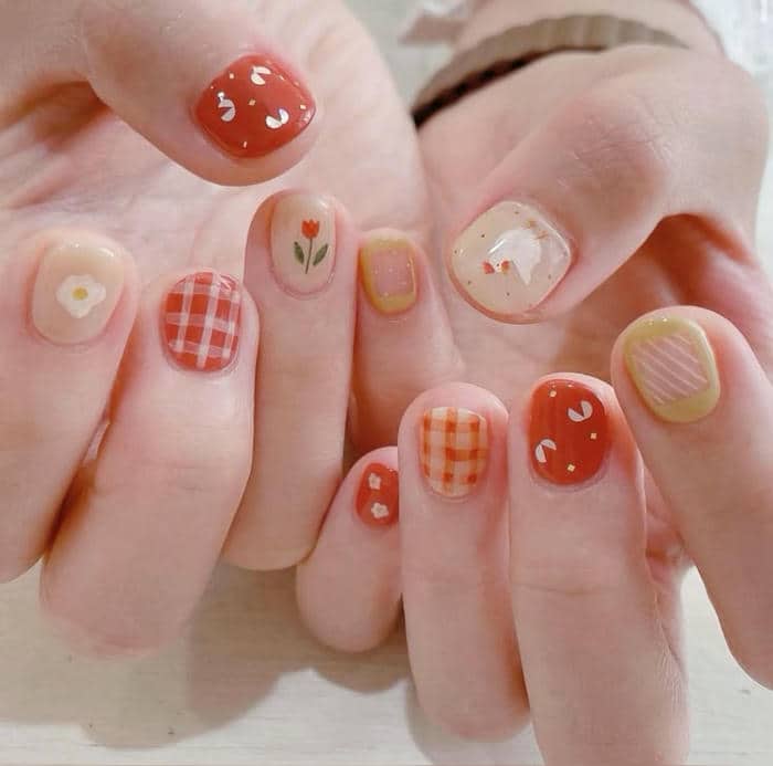 nail vẽ siêu cute, đáng yêu