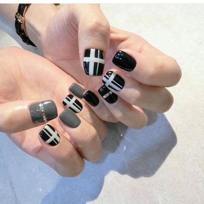 nail vẽ sọc