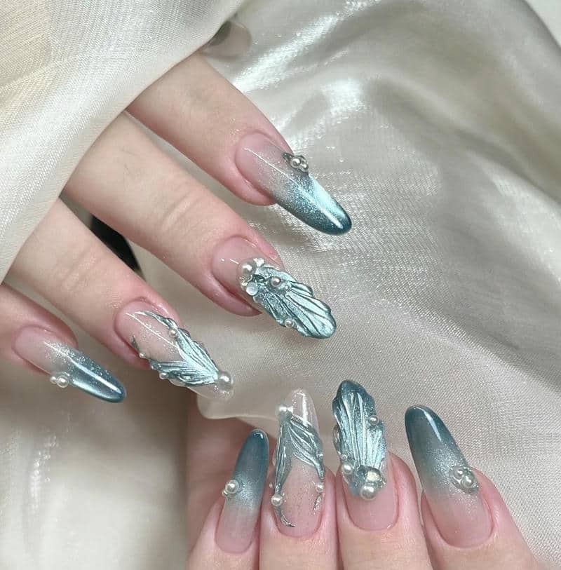 nail vỏ sò đẹp đi biển