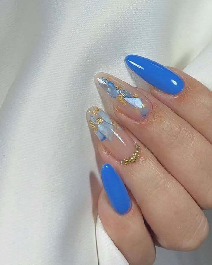 nail xà cừ xanh