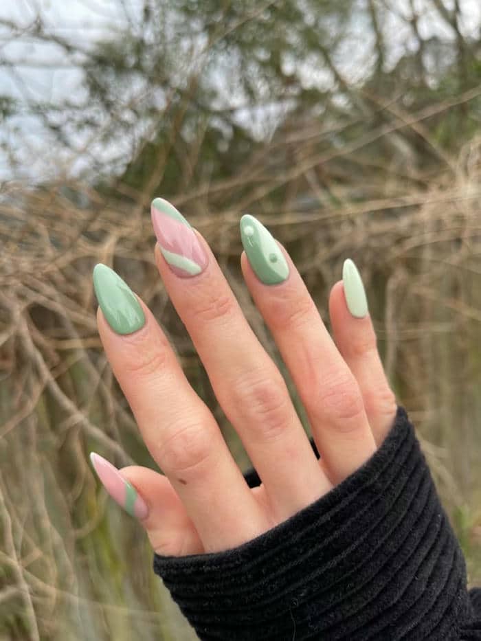 nail xanh bơ đáng yêu