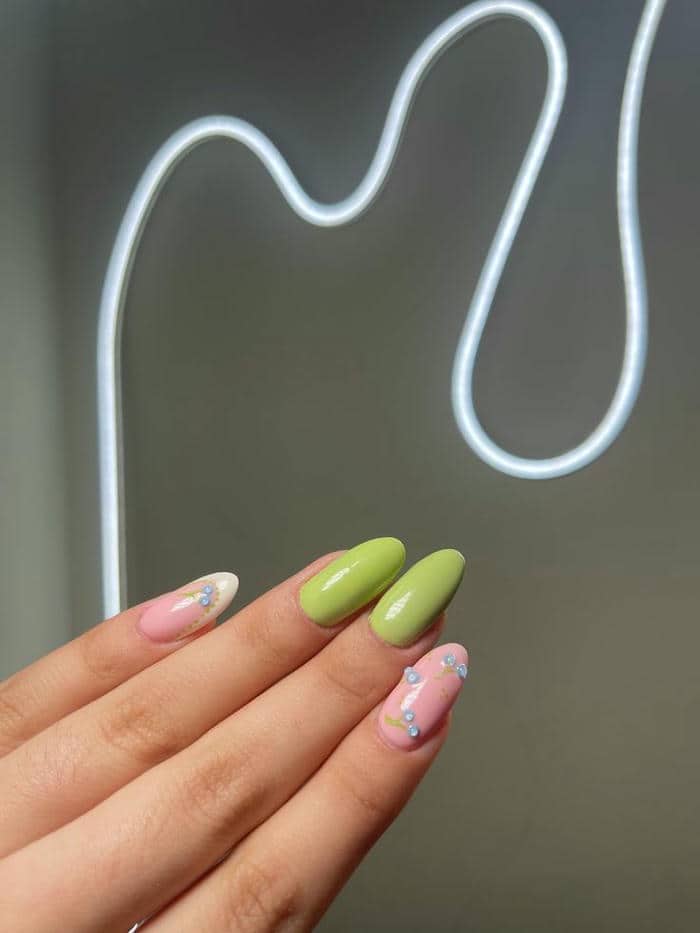 nail xanh bơ đẹp