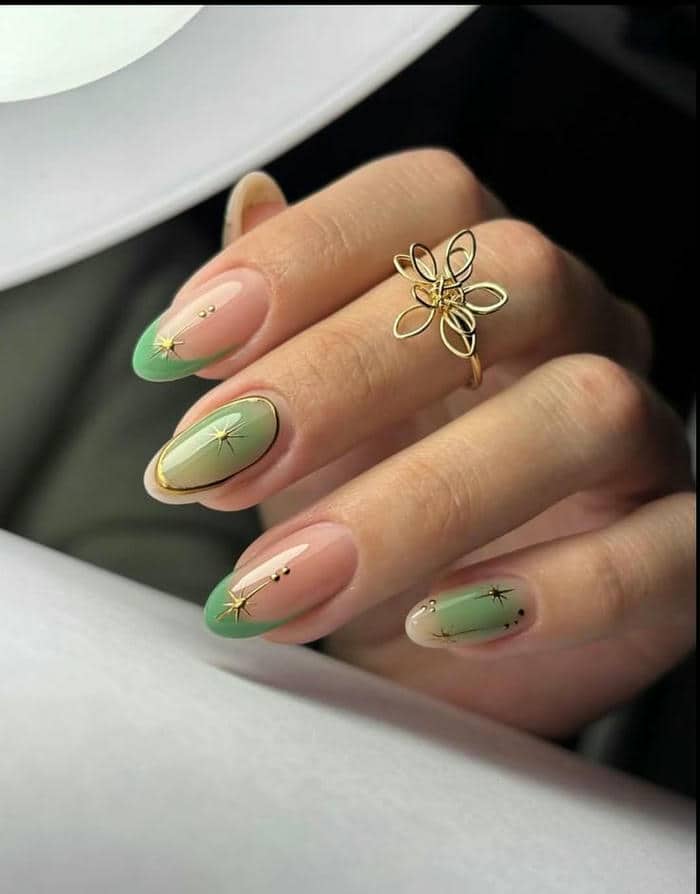 nail xanh bơ đơn giản