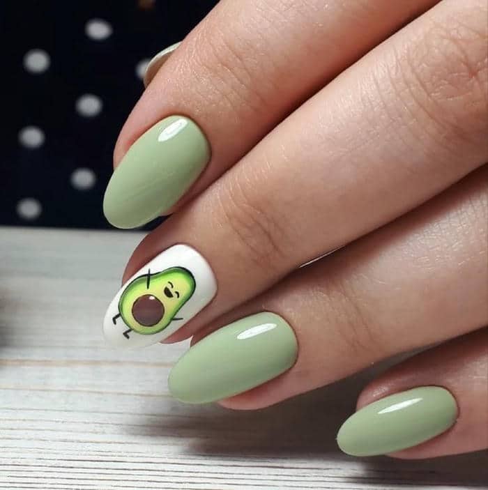 nail xanh bơ