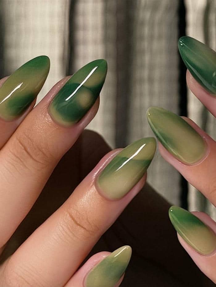 nail xanh ngọc bích đơn giản