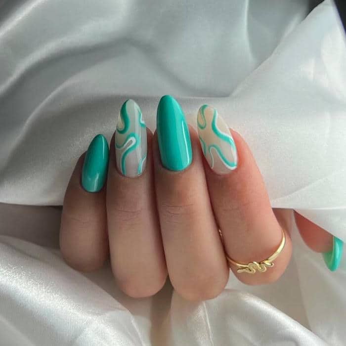 nail xanh ngọc