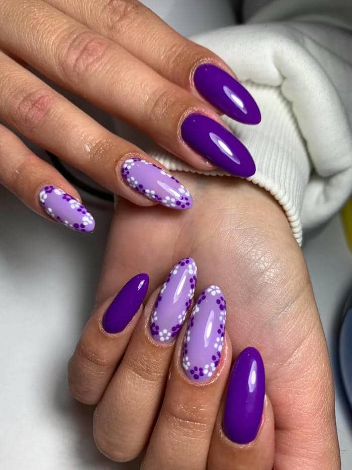 nail xanh tím