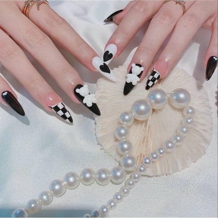 vẽ caro nail