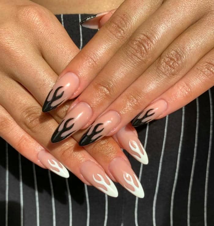 vẽ lửa nail