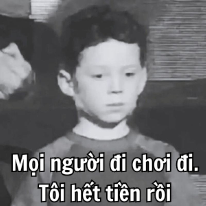 ảnh chế hết tiền