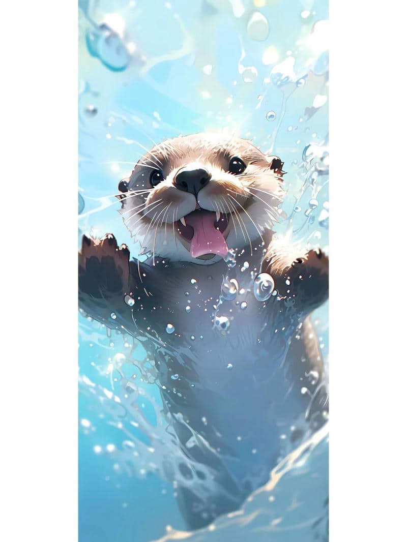 ảnh con rái cá dễ thương