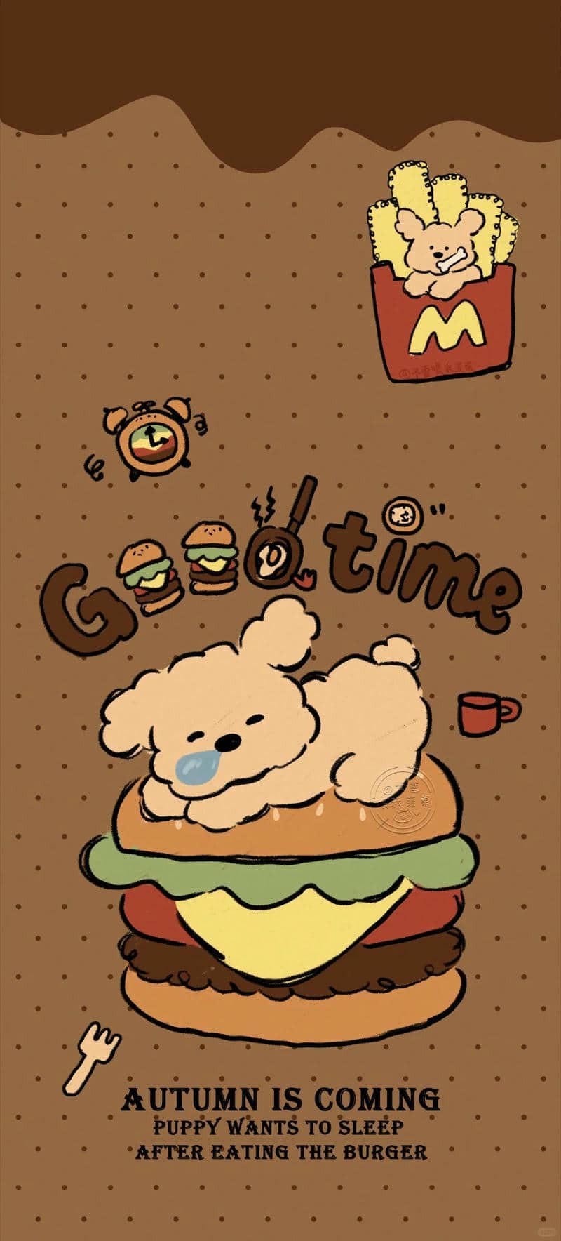 ảnh hình nền màu nâu cute