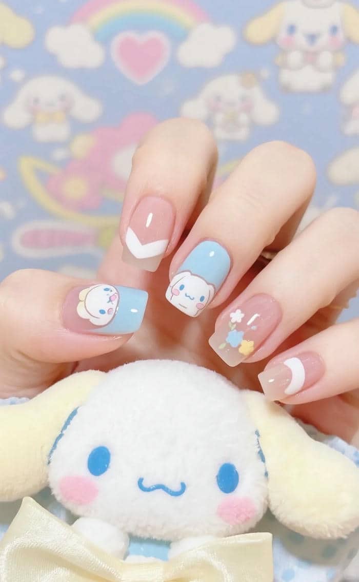 ảnh mẫu nail cinnamroll cute