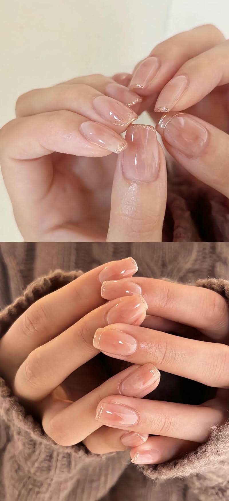 ảnh mẫu nail màu nude