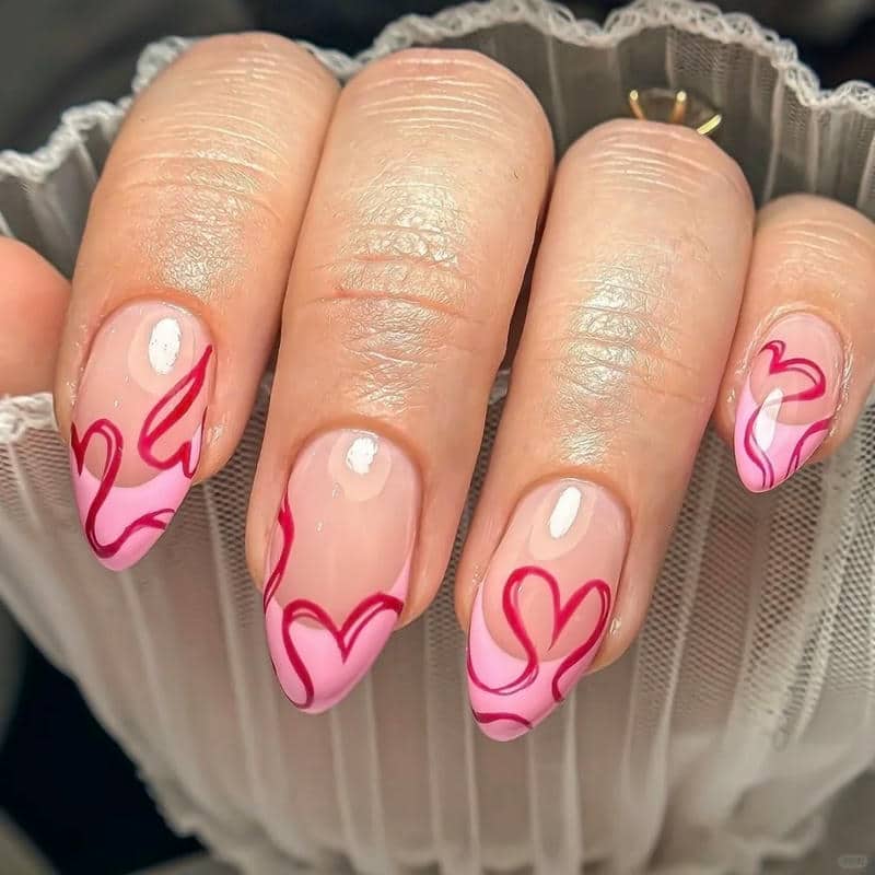 ảnh mẫu nail valentine đáng yêu