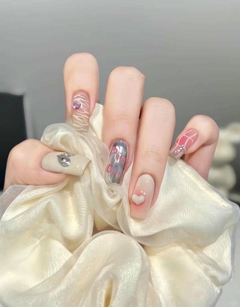 ảnh mẫu nail valentine đẹp