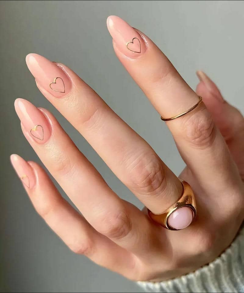 ảnh mẫu nail valentine đơn giản