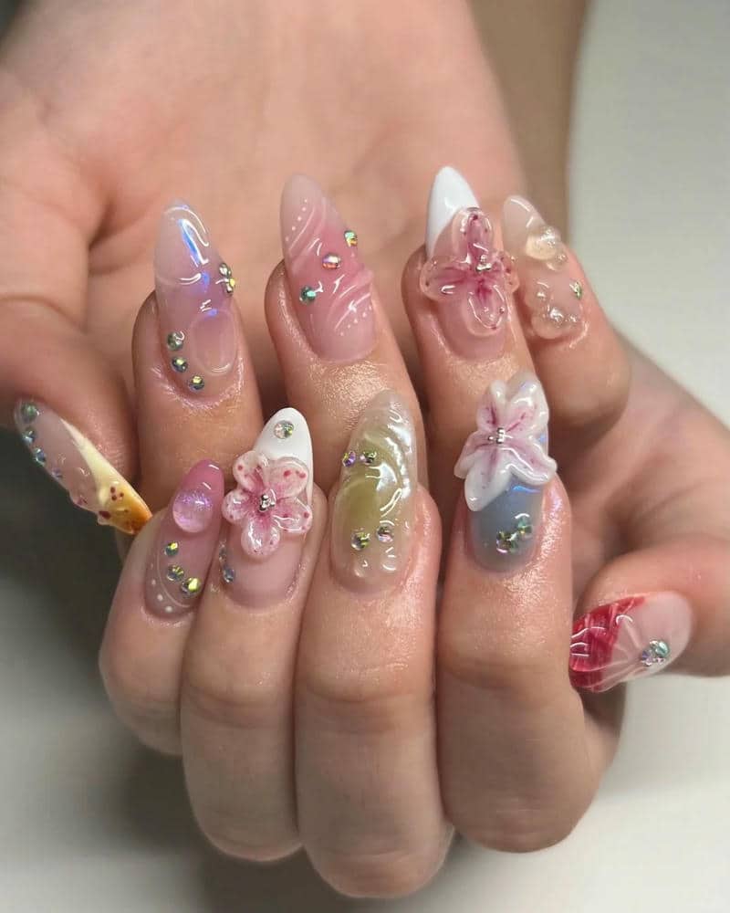 ảnh mẫu nail vỏ sò đẹp đi biển