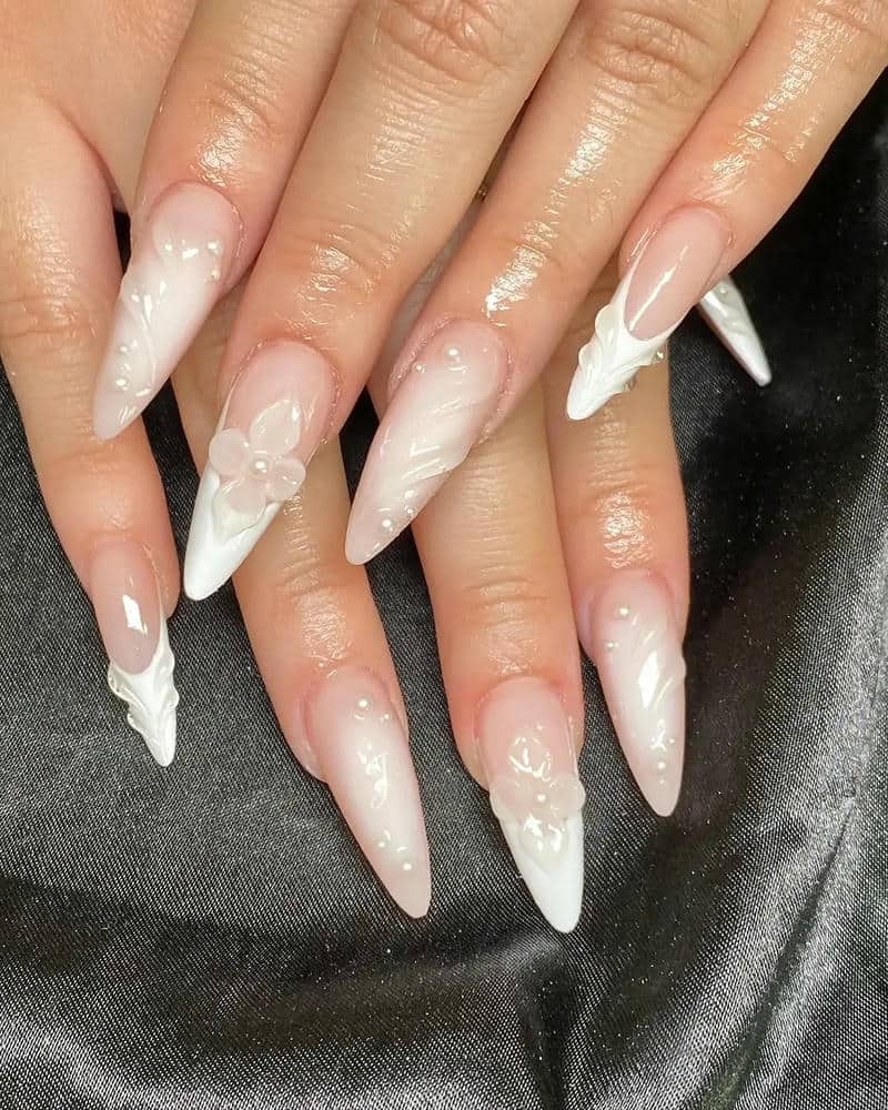 ảnh mẫu nail vỏ sò nhẹ nhàng