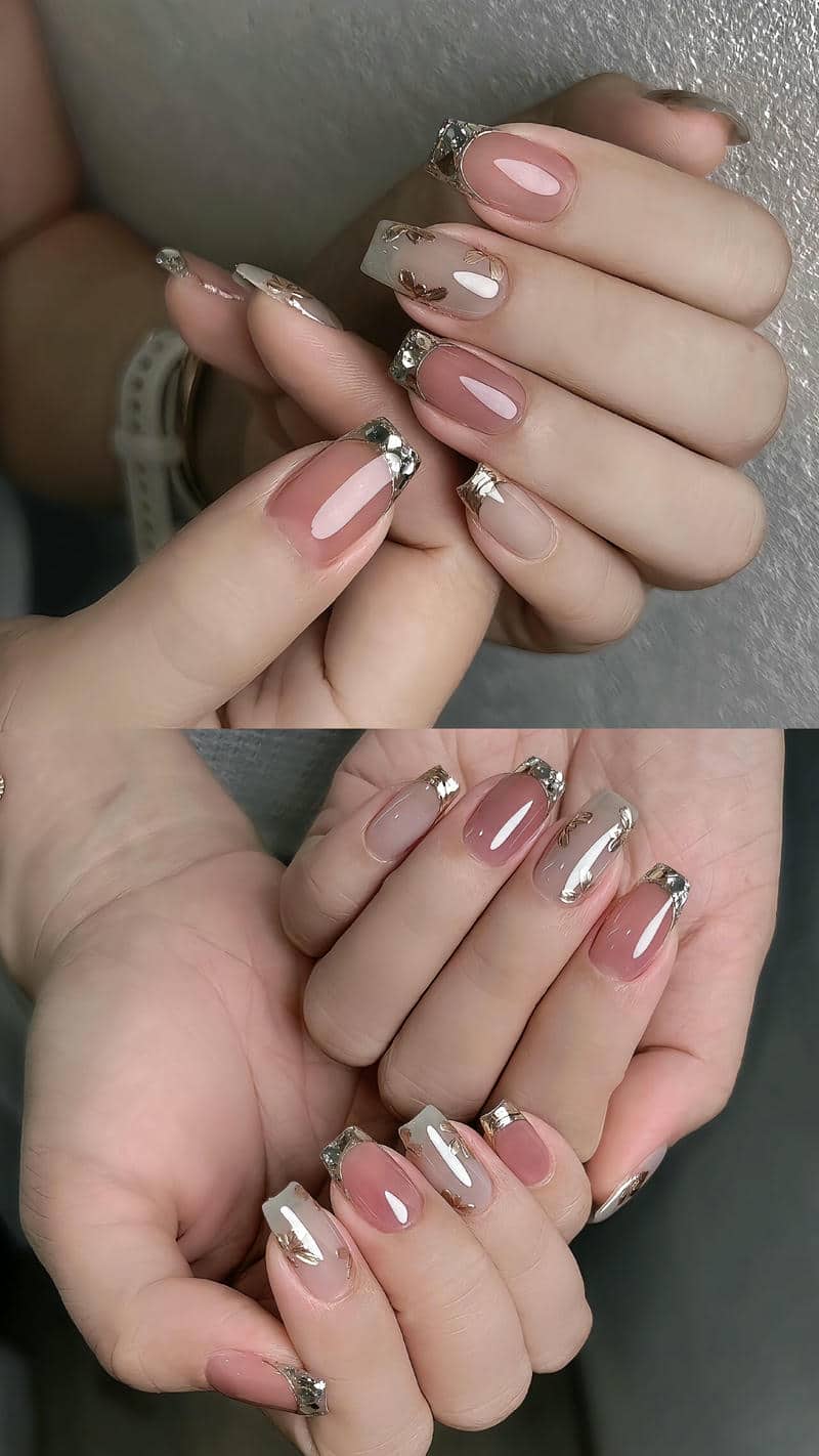 ảnh mẫu nail vuông