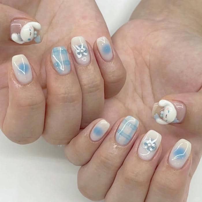 ảnh nail cinnamoroll đáng yêu