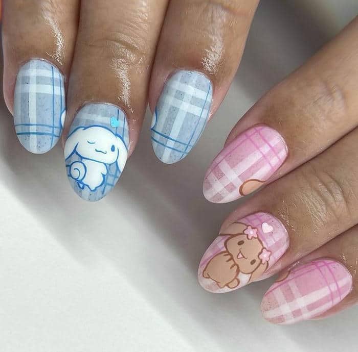 ảnh nail cinnamoroll xinh