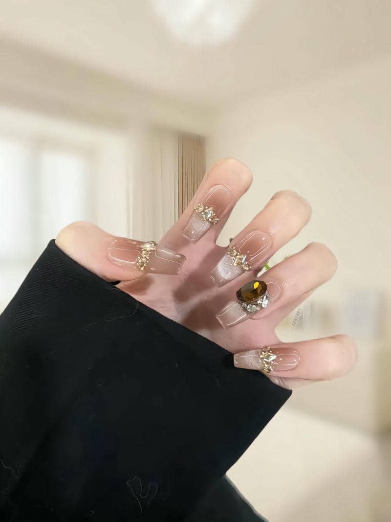 ảnh nail dài vuông