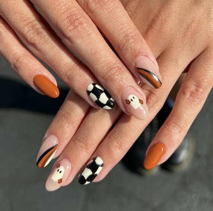 ảnh nail halloween cho móng ngắn