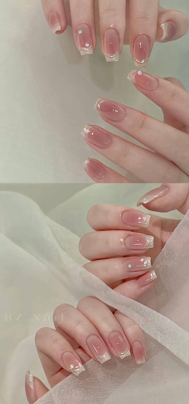 ảnh nail màu nude