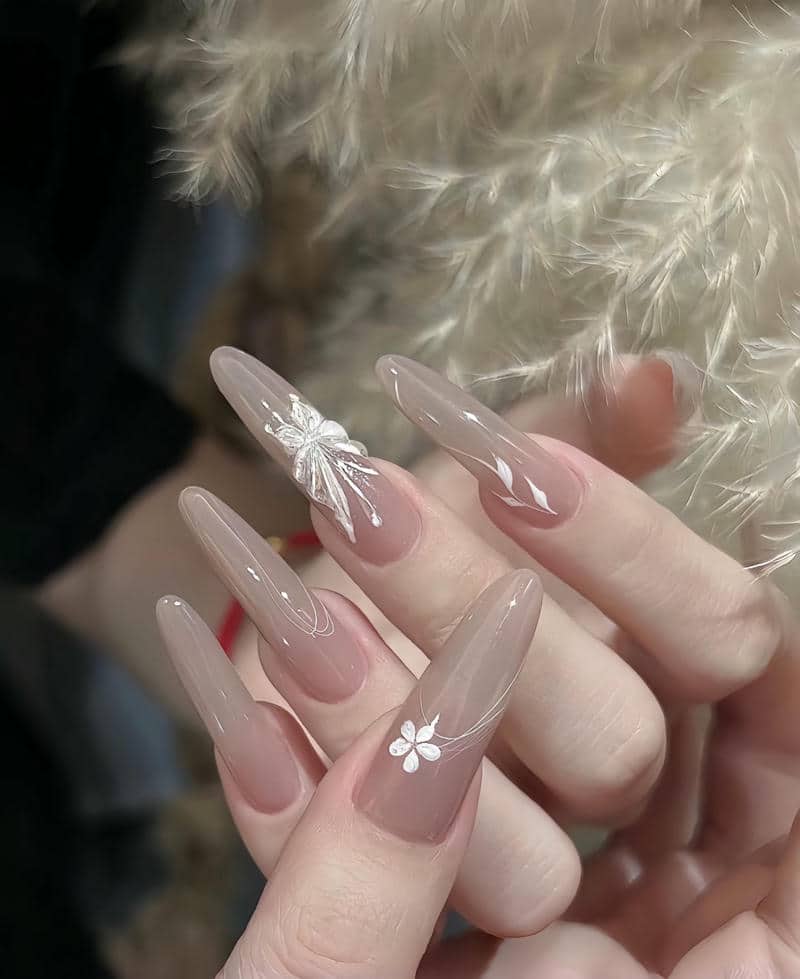 ảnh nail thạch nude