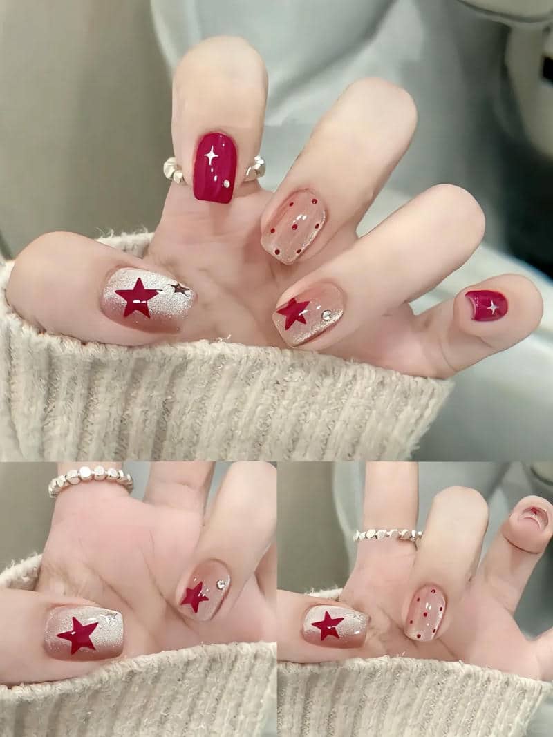 ảnh nail thiết kế móng ngắn đẹp
