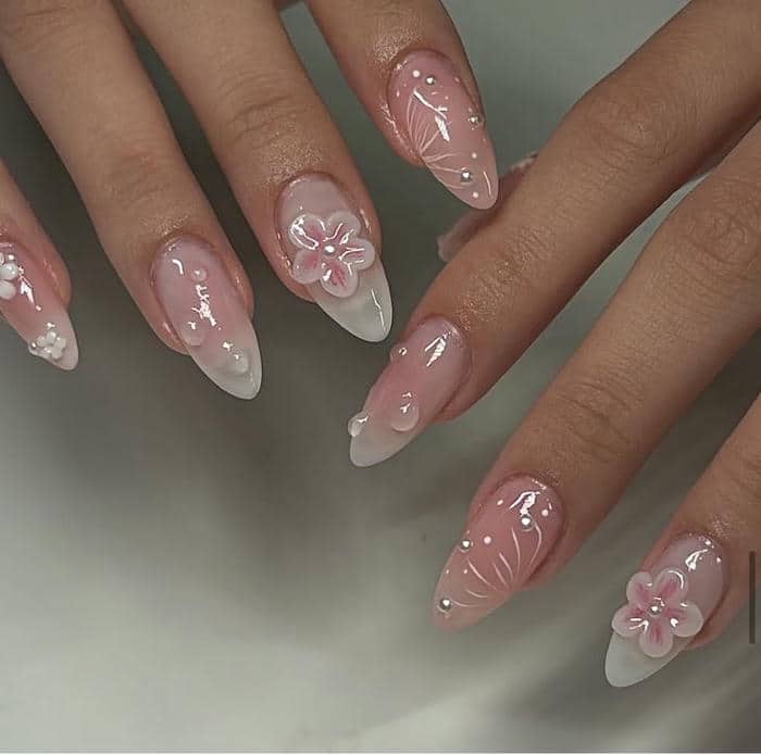 ảnh nail trong suốt đáng yêu