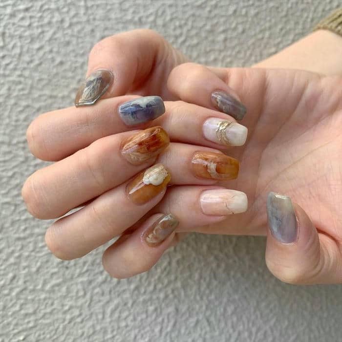 ảnh nail vân đá