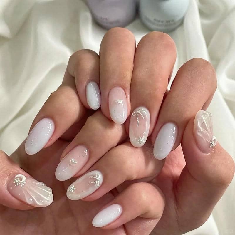 ảnh nail vỏ sò nhẹ nhàng