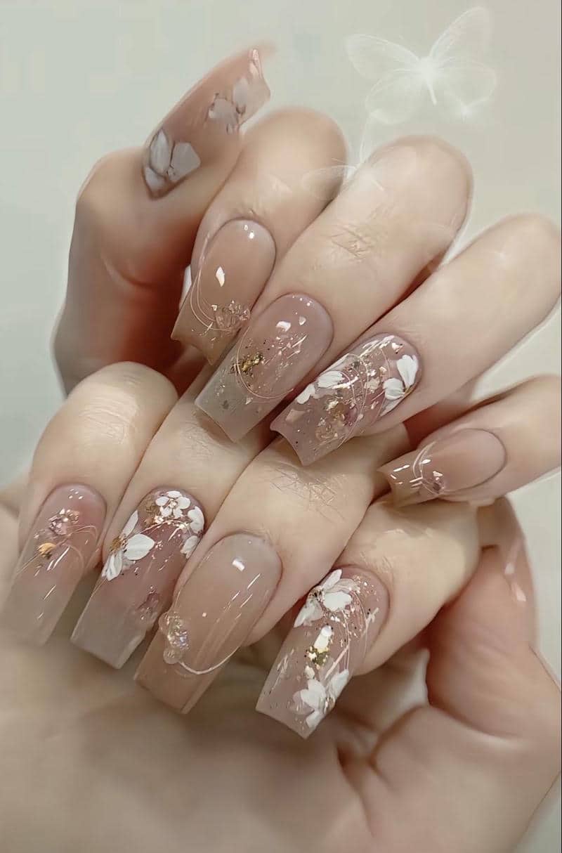ảnh nail xinh móng vuông