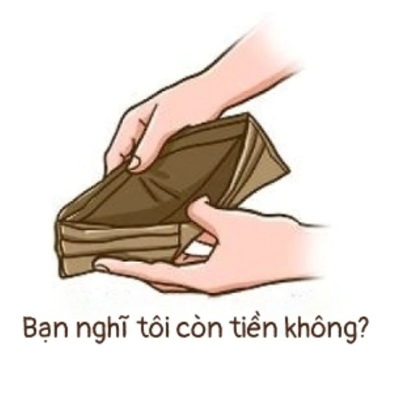 ảnh ví hết tiền