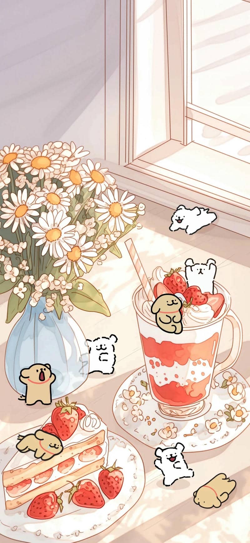 hình ảnh ly trà sữa cute