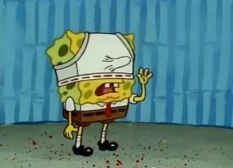 hình ảnh meme đội quần lên đầu