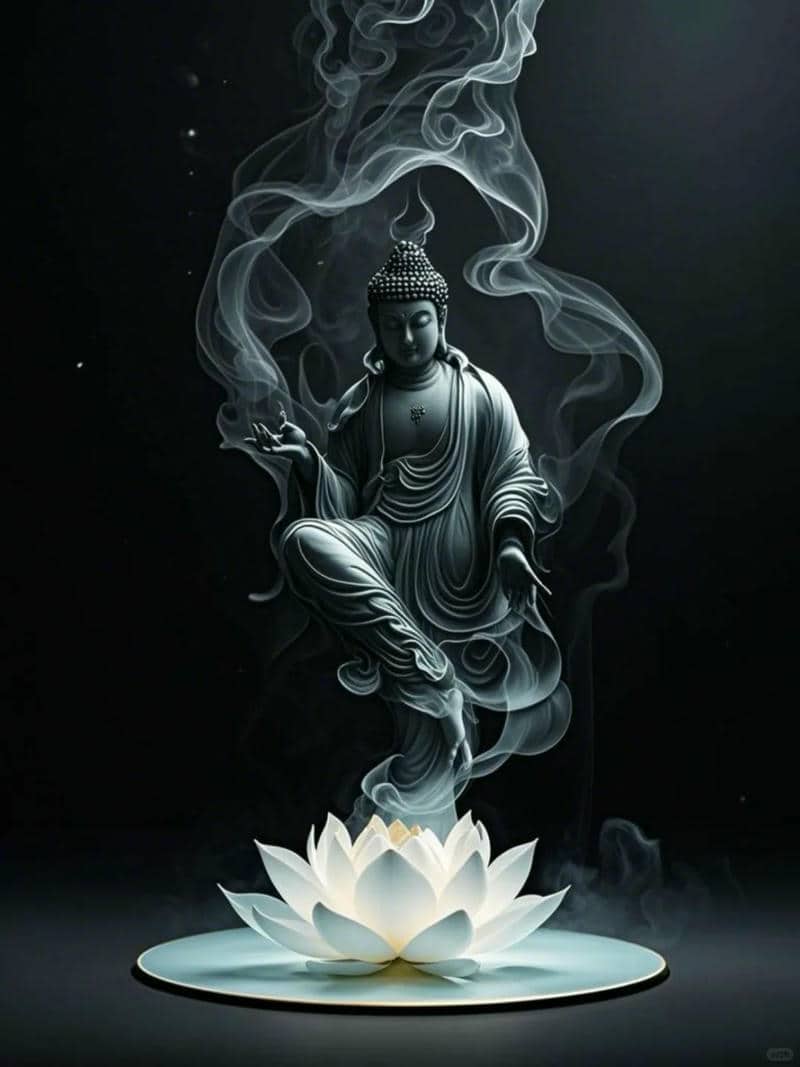 hình ảnh phật đen trắng
