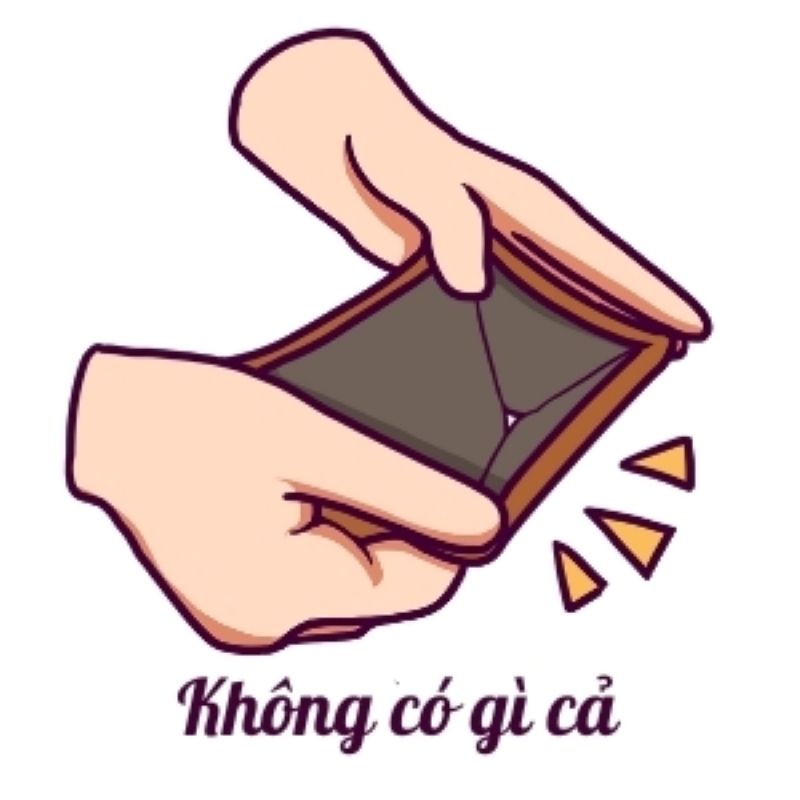 hình ảnh ví hết tiền hài hước