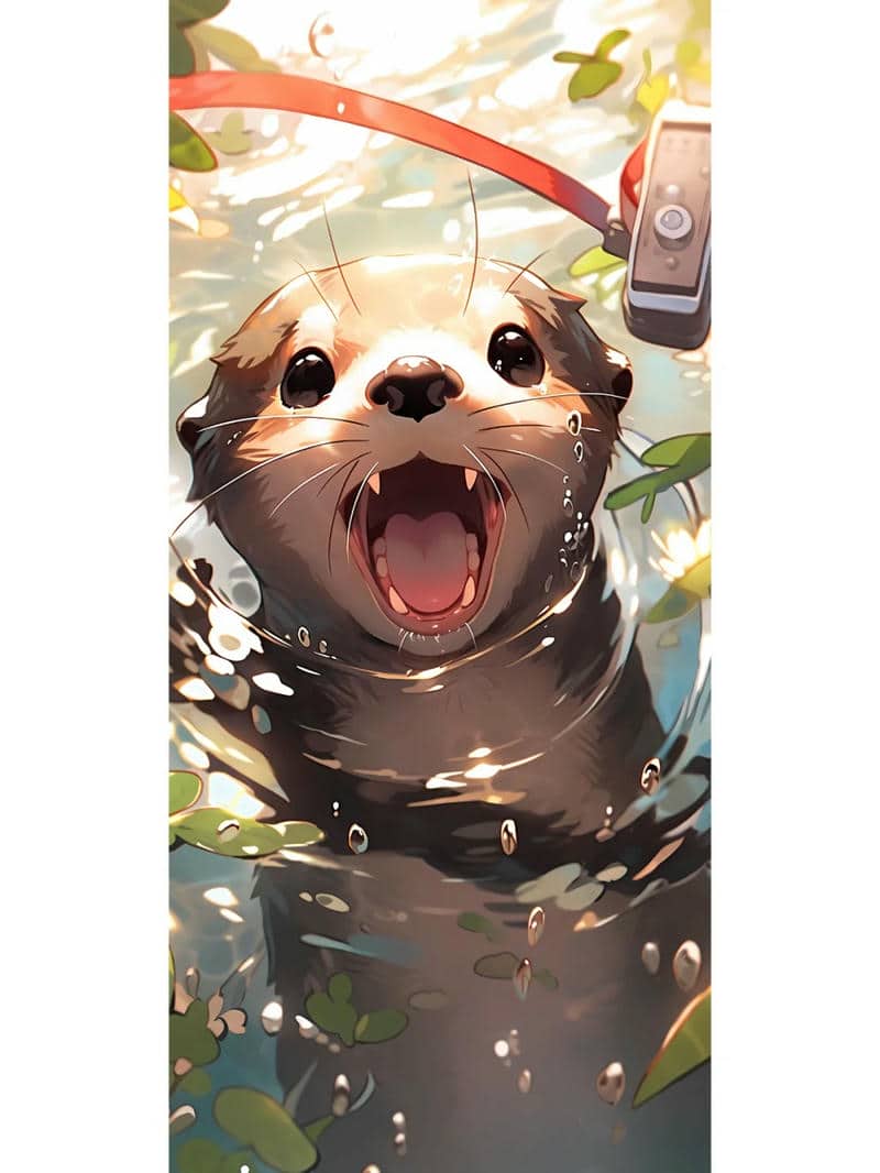 hình con rái cá cute