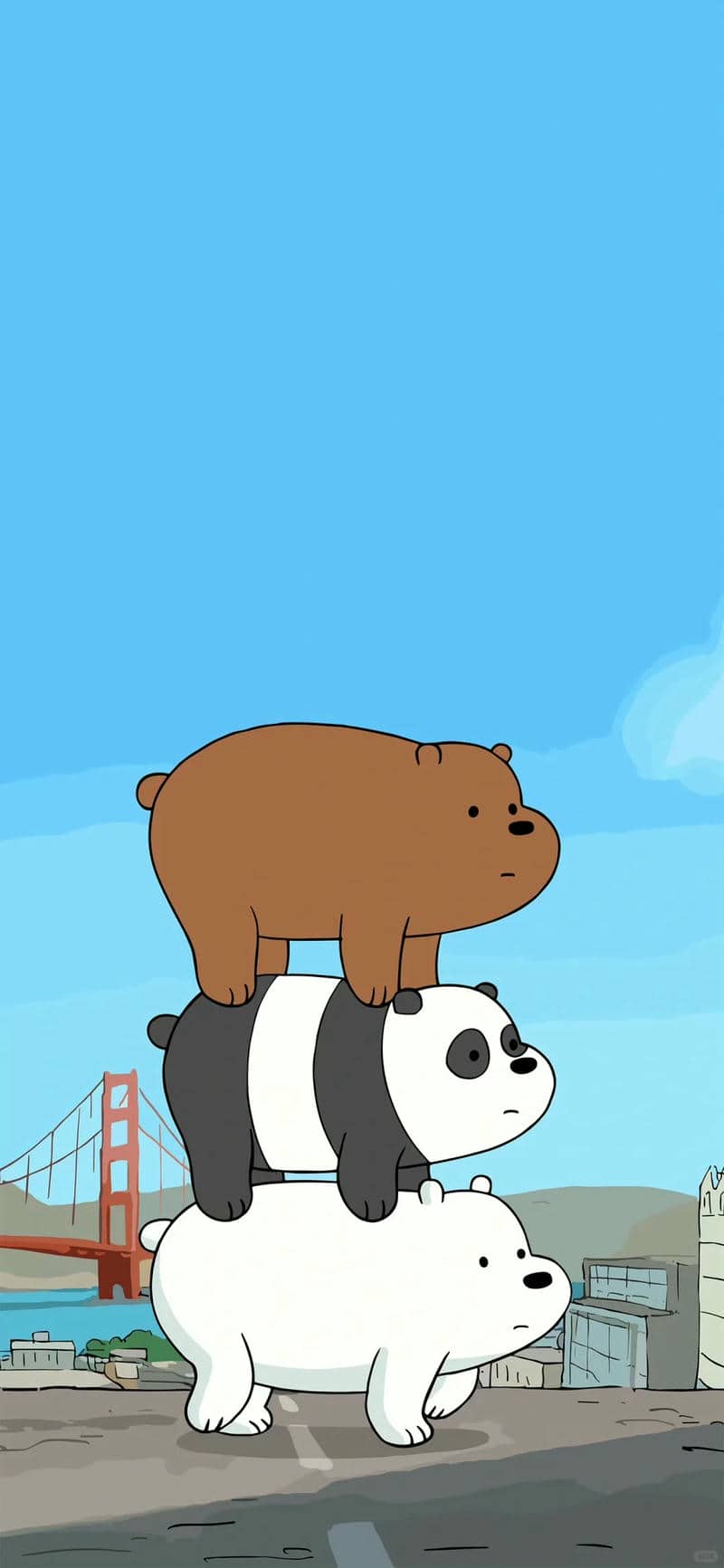 hình nền 3 chú gấu cute