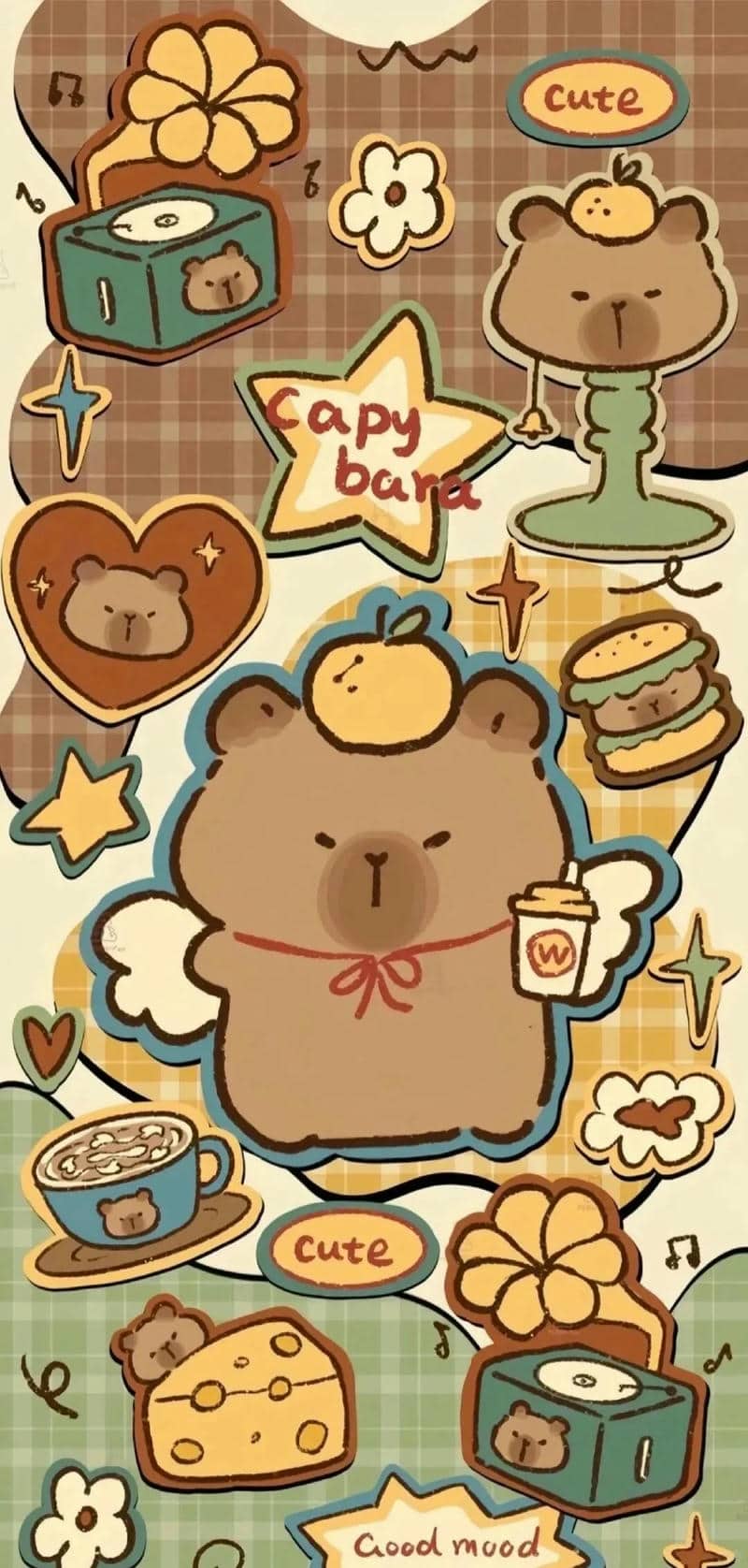 hình nền capybara cute